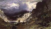 Albert Bierstadt Ein Sturm in den RockY Mountains,Mount Rosalie Spain oil painting reproduction
